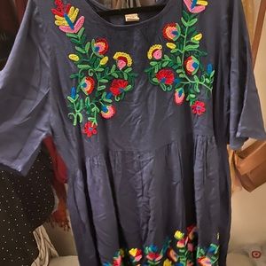 Riviera Sun Embroidered Dress